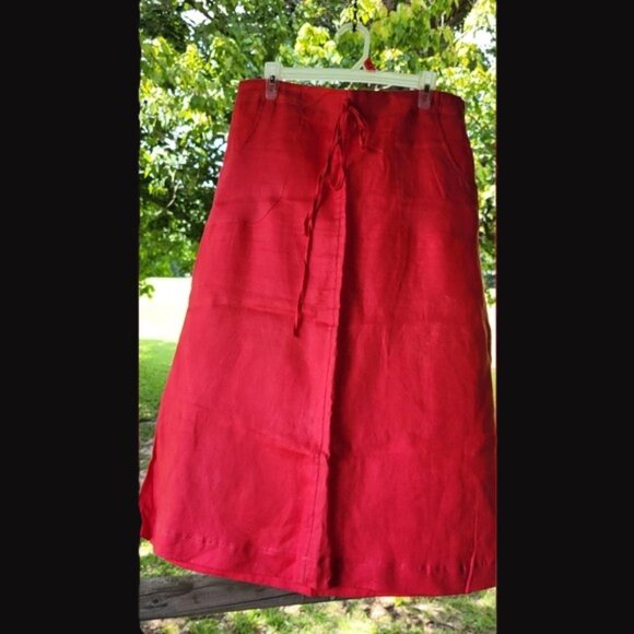 Choices Dresses & Skirts - Choices pink linen skirt size Large